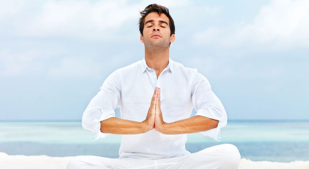 Meditation of man
